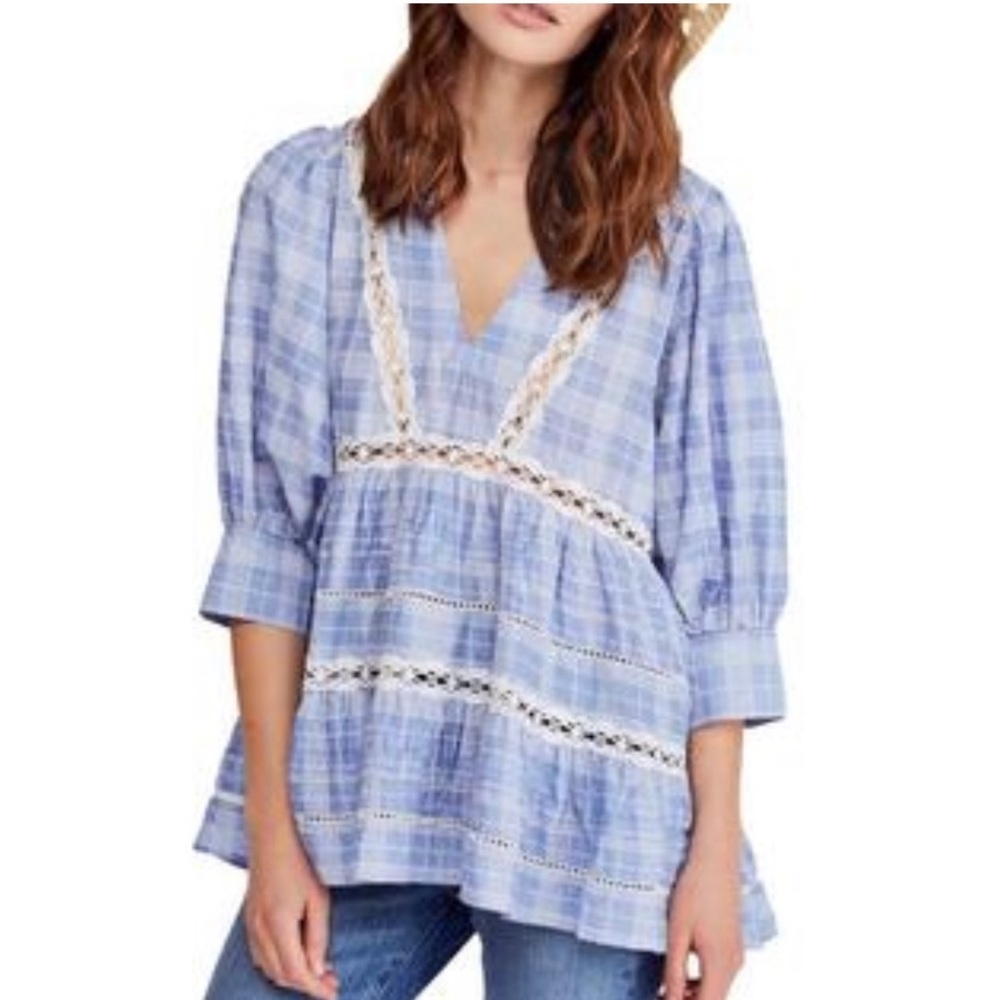Free People Time Out Cotton Lace Dress Tunic XS